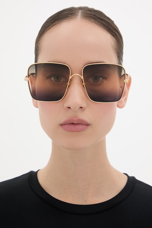 Chloe okulary przeciwsłoneczne kwadratowe damskie złoty CH0324S
