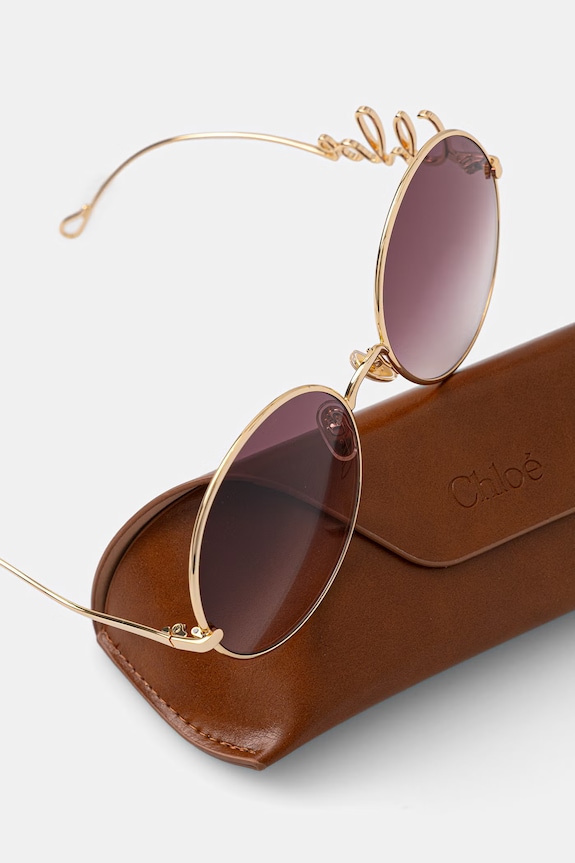 Chloe okulary przeciwsłoneczne okrągłe damskie złoty CH0329S