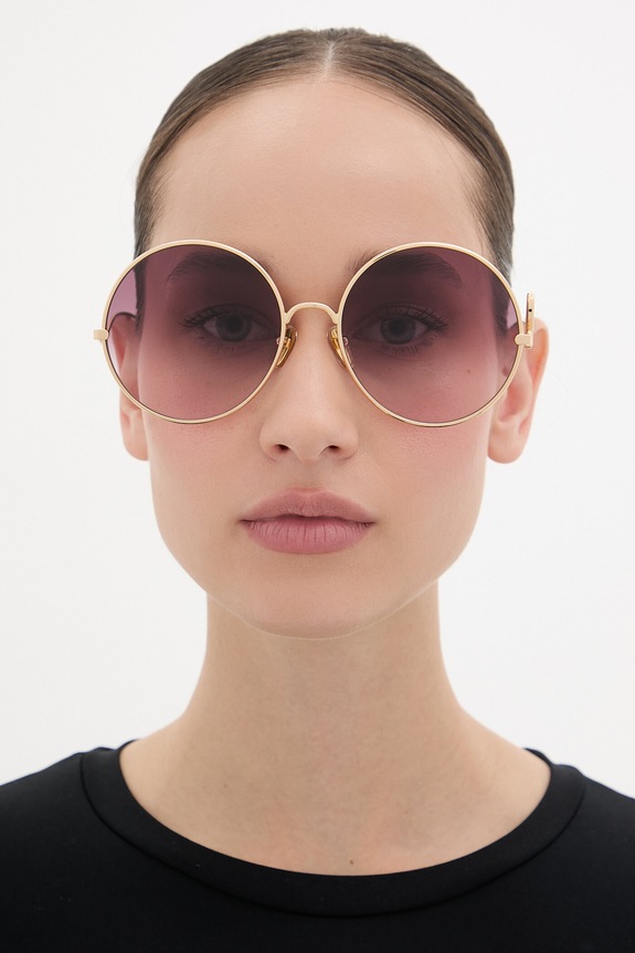 Chloe okulary przeciwsłoneczne okrągłe damskie CH0329S złoty