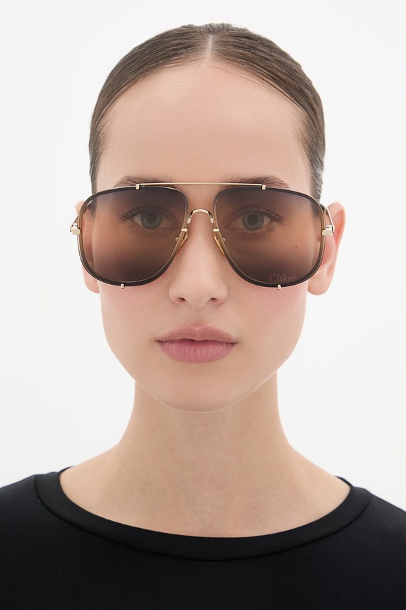 Chloe ochelari de soare aviator pentru femei CH0348S aur