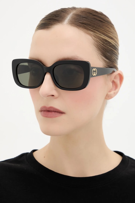 Γυαλιά ηλίου Gucci ορθογώνιο μαύρο GG1979SK