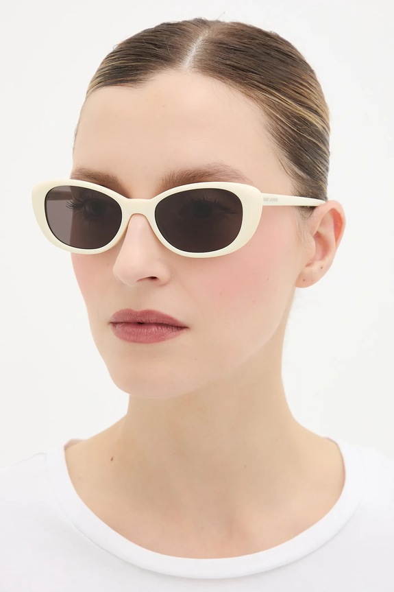 Slnečné okuliare Saint Laurent vzorovaný béžová SL.822
