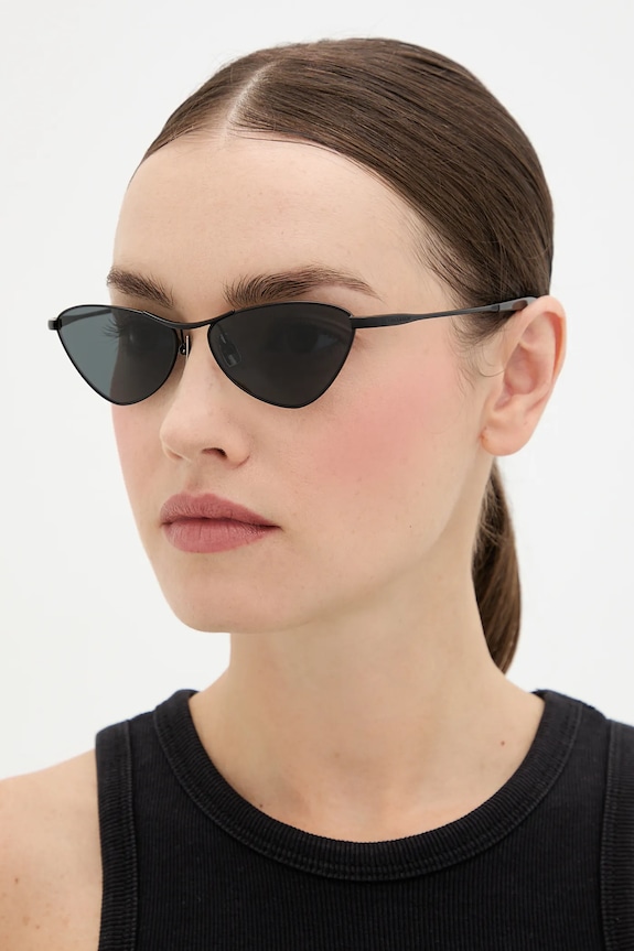 Сонцезахисні окуляри Saint Laurent котячі очі чорний SL.830