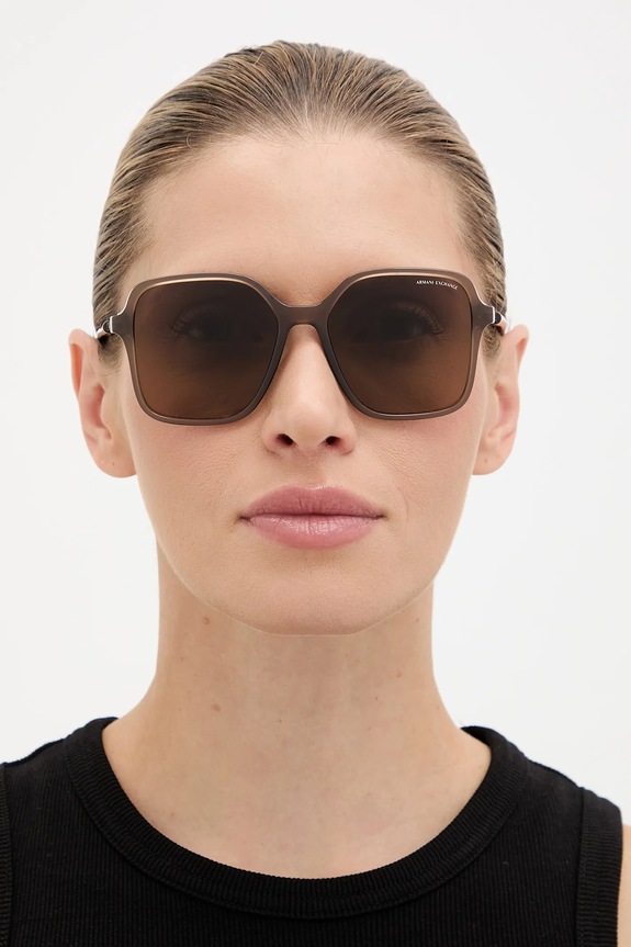 Slnečné okuliare Armani Exchange 0AX4163S.8396T5 hnedá AA00