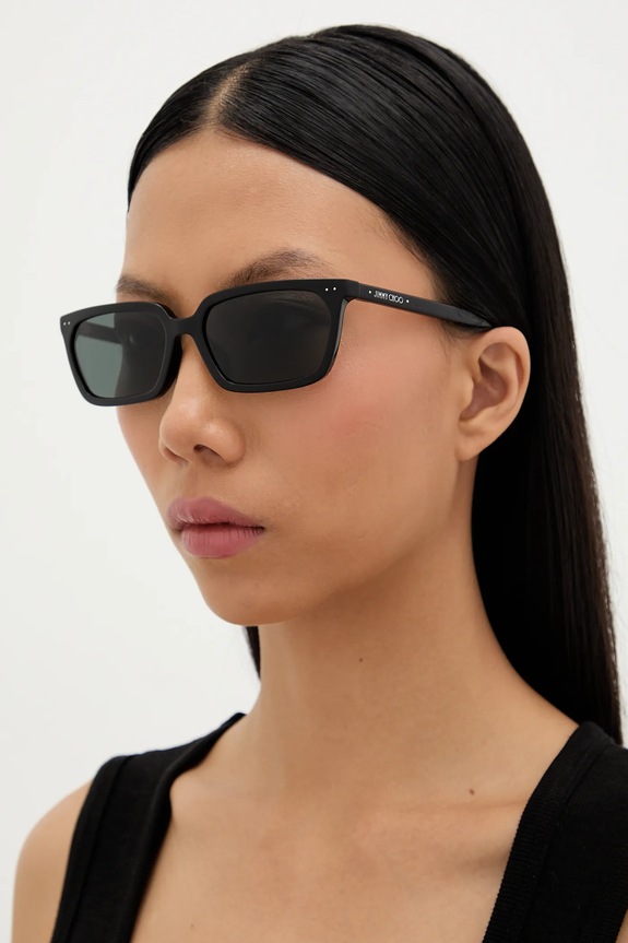 Jimmy Choo okulary przeciwsłoneczne prostokątne czarny 0JC5050U