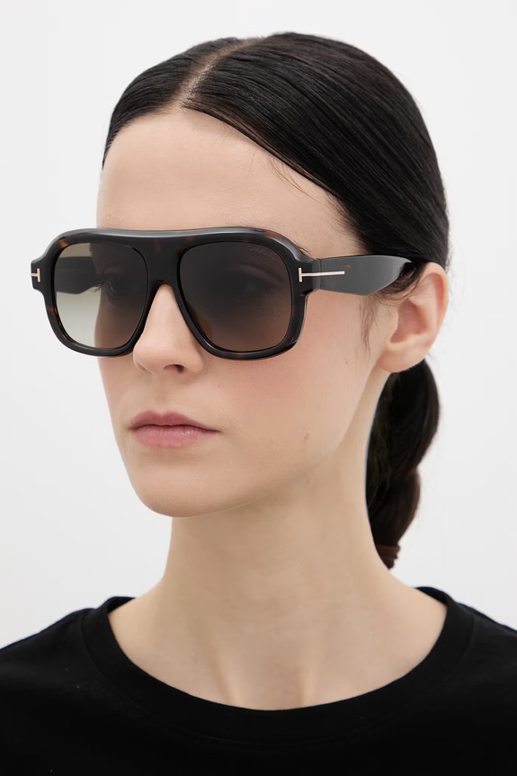 Sluneční brýle Tom Ford Rhonda geometrické hnědá FT1324.5652K