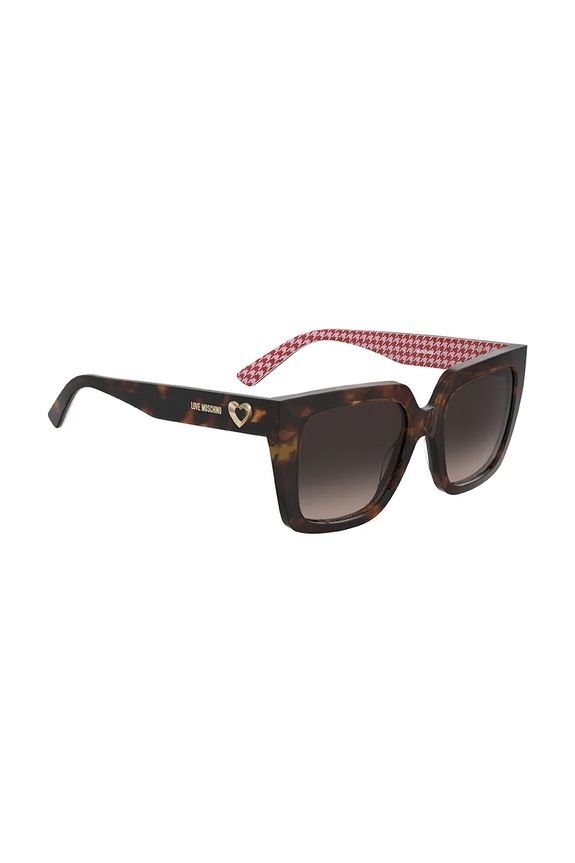 Love Moschino štvorcové slnečné okuliare dámske hnedá MOL099/S