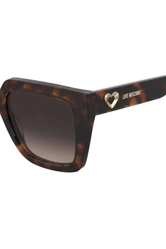 Love Moschino štvorcové slnečné okuliare dámske MOL099/S hnedá