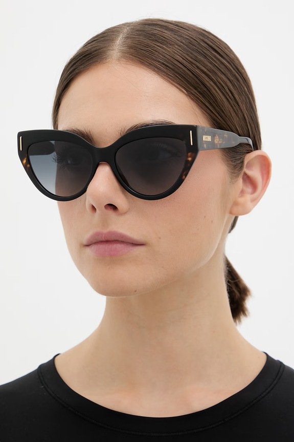 Moschino ochelari de soare cat eye de damă negru MOS208/S