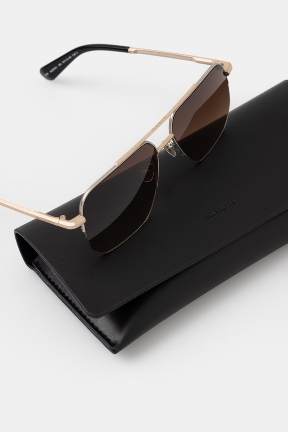 AllSaints okulary przeciwsłoneczne damskie Kai ALS7013 złoty