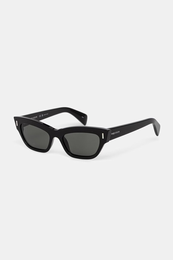 Alexander McQueen okulary przeciwsłoneczne damskie AM0548S czarny AA00