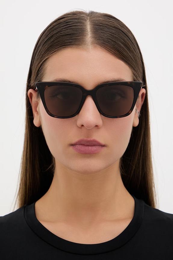 Alexander McQueen okulary przeciwsłoneczne damskie AM0556S brązowy