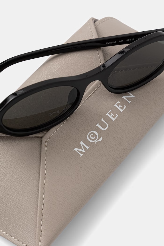 Alexander McQueen okulary przeciwsłoneczne damskie AM0559S czarny
