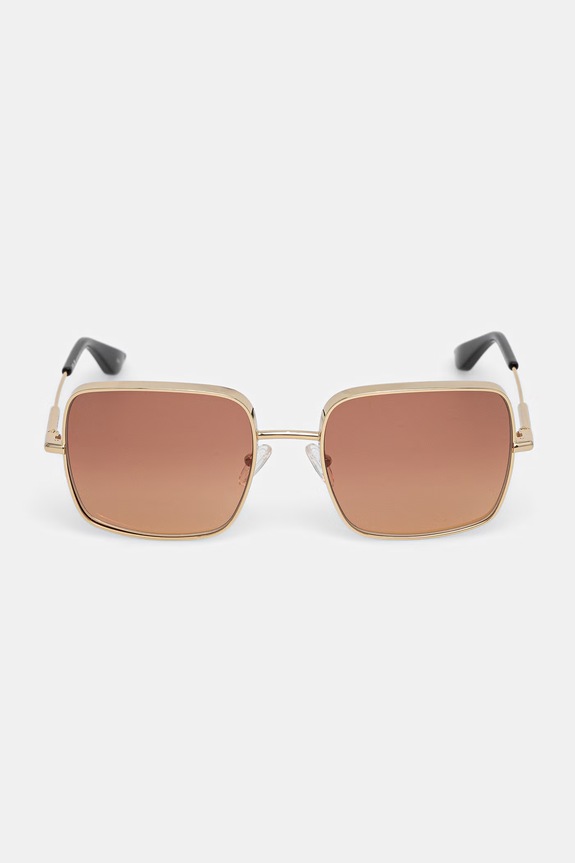 Akcesoria Alexander McQueen okulary przeciwsłoneczne kwadratowe damskie AM0564S złoty