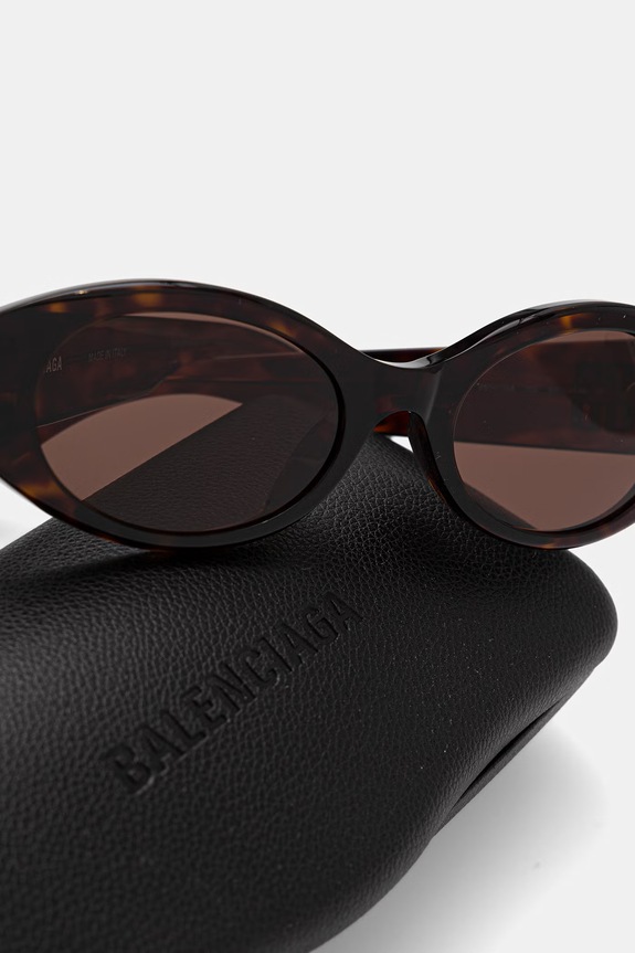 Balenciaga okrúhle slnečné okuliare dámske hnedá BB0477SA