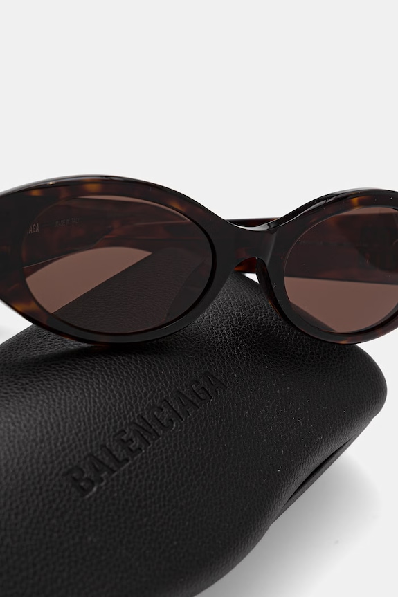 Balenciaga okrúhle slnečné okuliare dámske hnedá BB0477SA