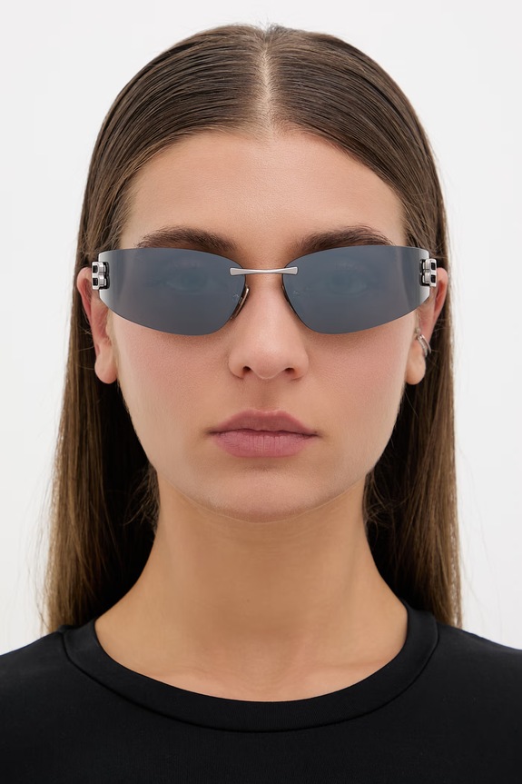 Balenciaga okulary przeciwsłoneczne damskie BB0484S srebrny