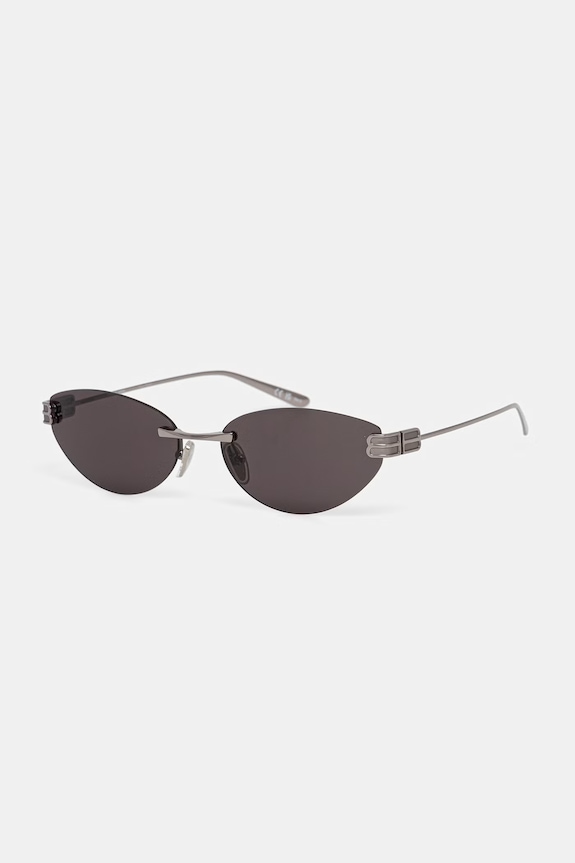 Balenciaga okulary przeciwsłoneczne kocie oczy damskie BB0486S srebrny AA00