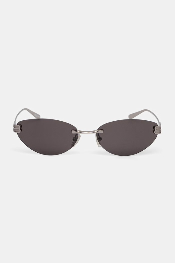 Akcesoria Balenciaga okulary przeciwsłoneczne kocie oczy damskie BB0486S srebrny