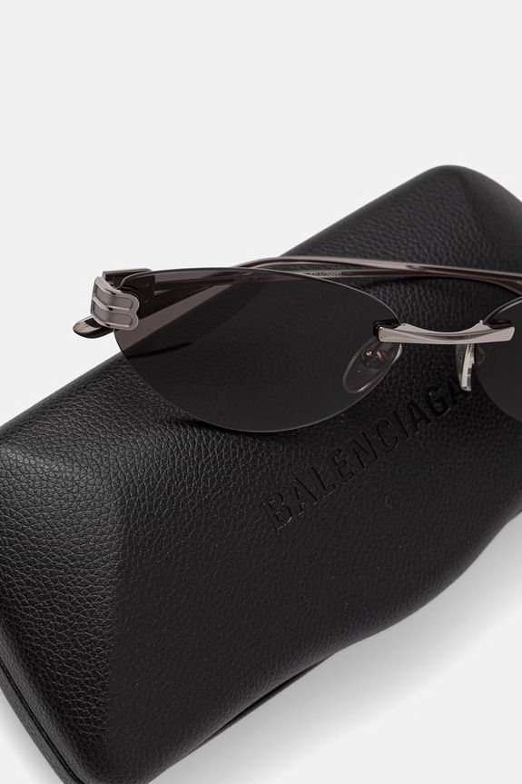 Balenciaga okulary przeciwsłoneczne kocie oczy damskie srebrny BB0486S