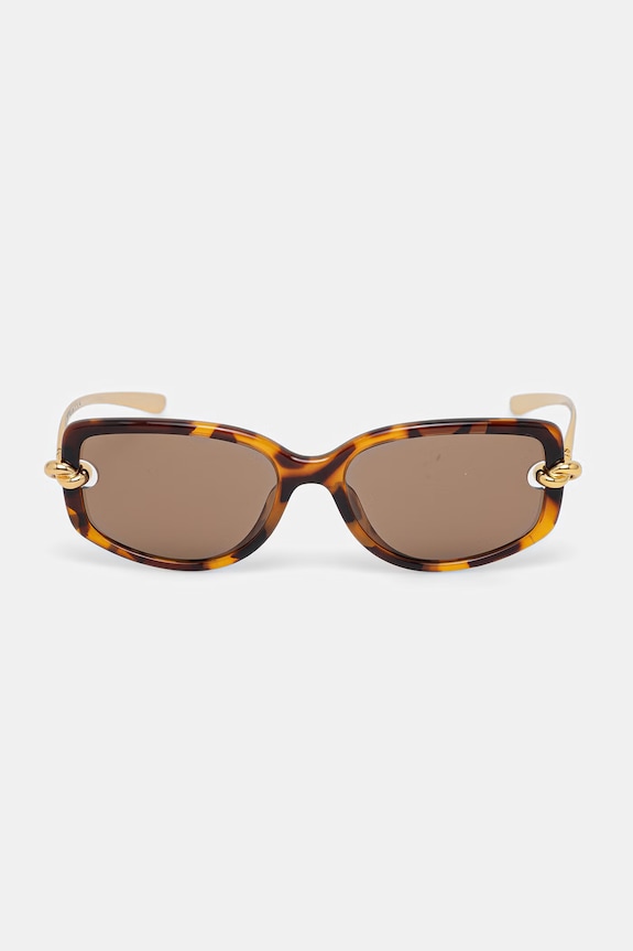 Akcesoria Bottega Veneta okulary przeciwsłoneczne damskie BV1440SA brązowy
