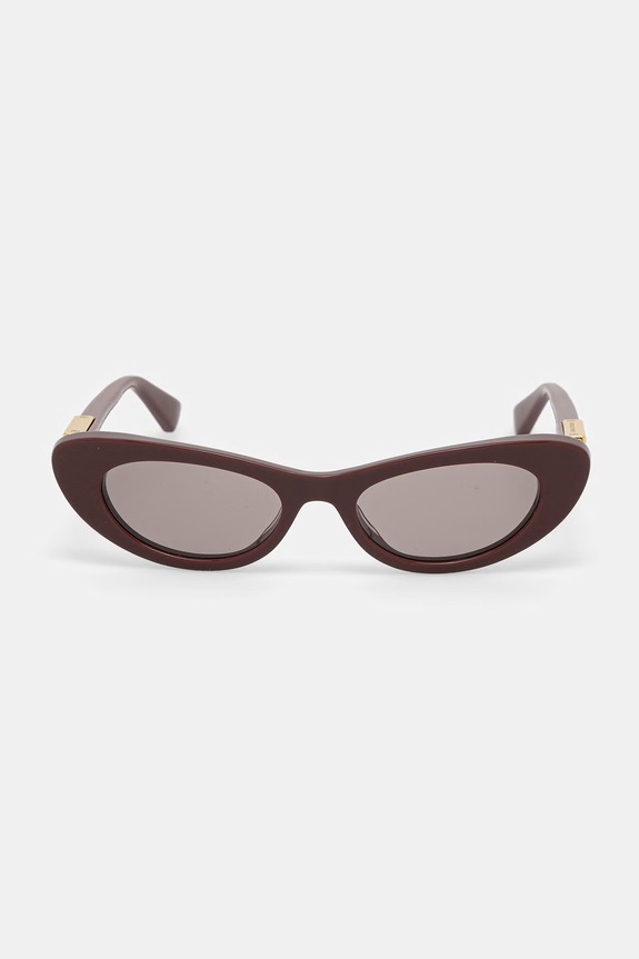 Akcesoria Bottega Veneta okulary przeciwsłoneczne kocie oczy damskie BV1447S bordowy
