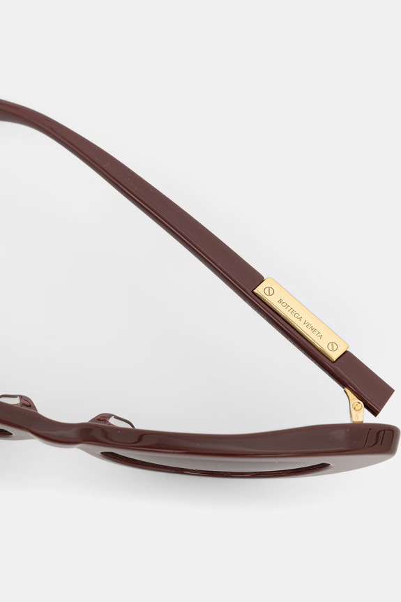 Bottega Veneta okulary przeciwsłoneczne kocie oczy damskie bordowy BV1447S