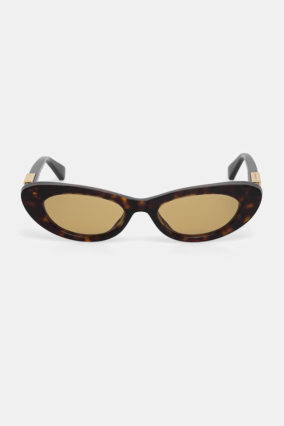 Akcesoria Bottega Veneta okulary przeciwsłoneczne kocie oczy damskie BV1447S brązowy