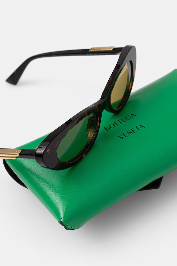 Bottega Veneta okulary przeciwsłoneczne kocie oczy damskie brązowy BV1447S
