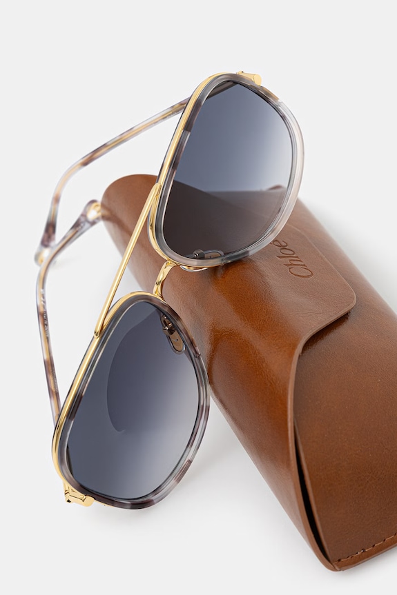 Chloe okulary przeciwsłoneczne damskie złoty CH0382S