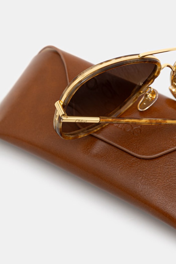 Chloe okulary przeciwsłoneczne damskie złoty CH0382S