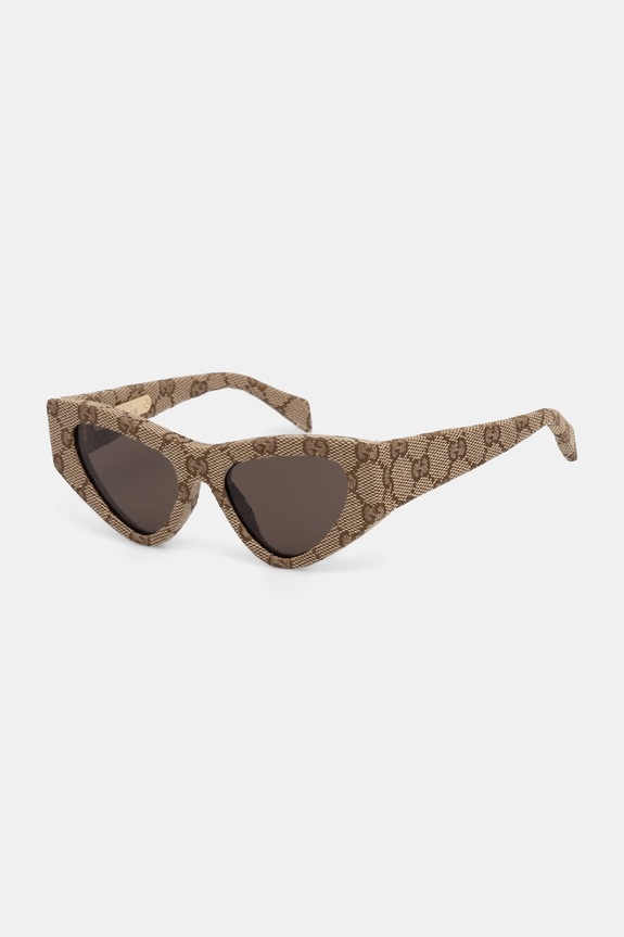Gucci okulary przeciwsłoneczne kocie oczy damskie GG2019S beżowy AA00