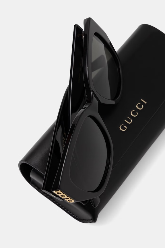 Gucci Slnečné okuliare typ mačacieho oka dámske čierna GG2043SA