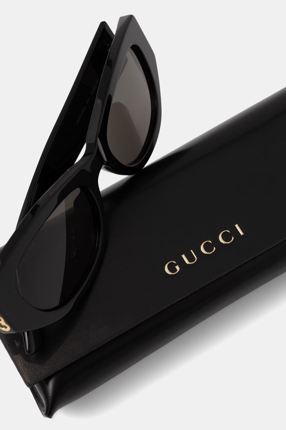 Gucci štvorcové slnečné okuliare dámske čierna GG2044SA