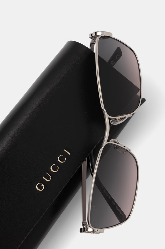 Gucci okulary przeciwsłoneczne damskie srebrny GG2045S