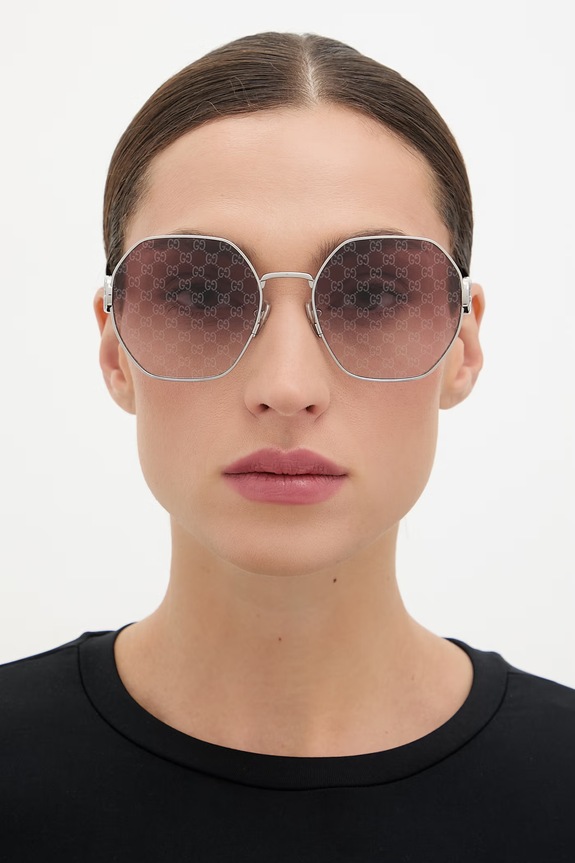 Gucci okulary przeciwsłoneczne damskie GG2046S srebrny