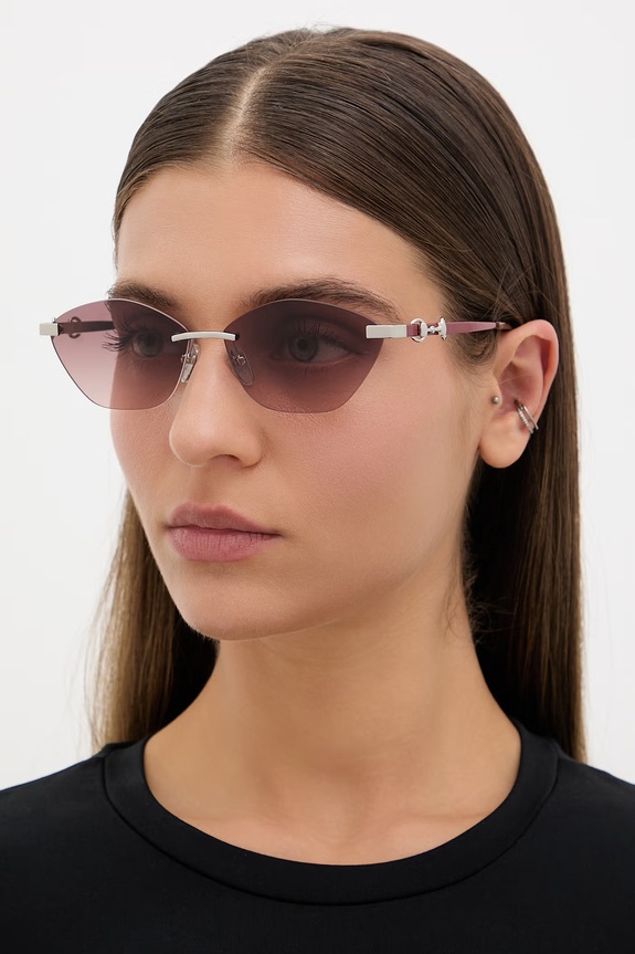 Gucci okulary przeciwsłoneczne damskie srebrny GG2050S
