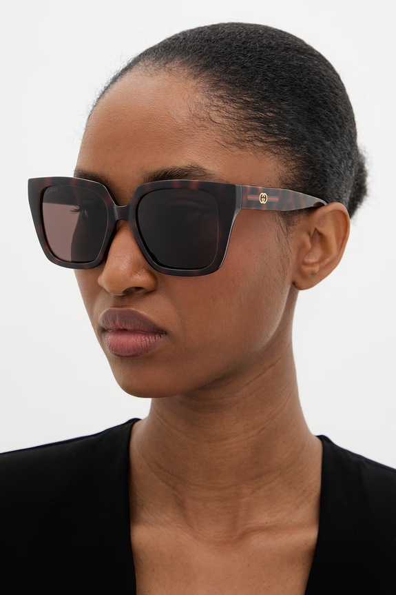 Gucci okulary przeciwsłoneczne damskie brązowy GG2102S