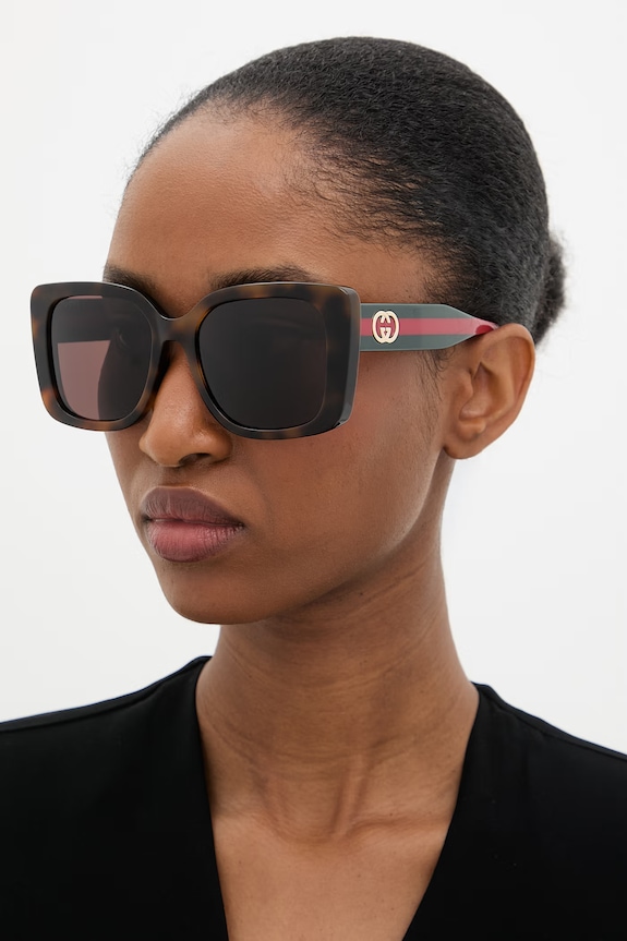 Gucci okulary przeciwsłoneczne damskie brązowy GG2118SA