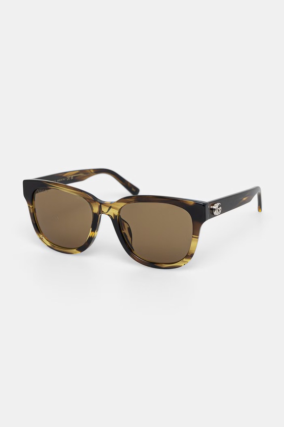 Gucci Солнцезащитные очки wayfarer для женщин GG2126SK коричневый AA00