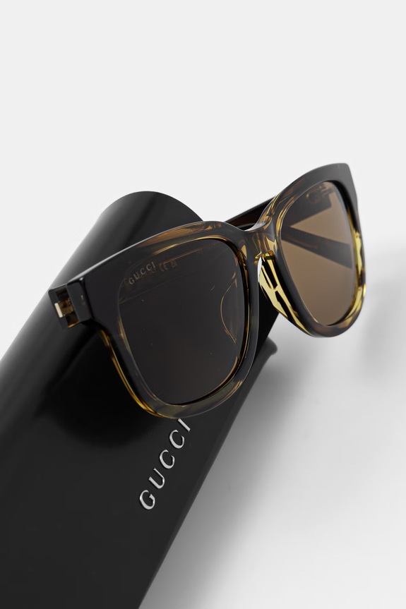 Gucci Солнцезащитные очки wayfarer для женщин коричневый GG2126SK