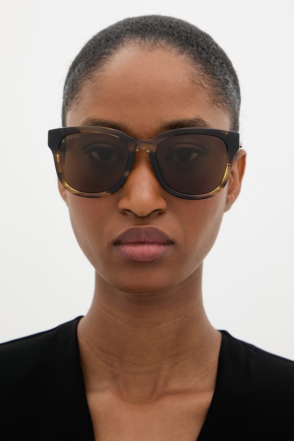Gucci Солнцезащитные очки wayfarer для женщин GG2126SK коричневый