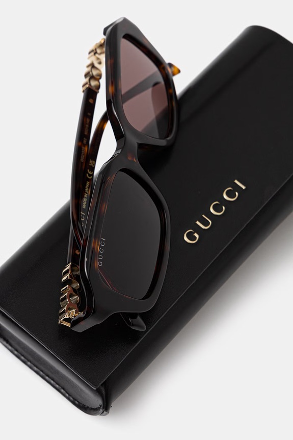 Gucci okulary przeciwsłoneczne damskie brązowy GG2152S