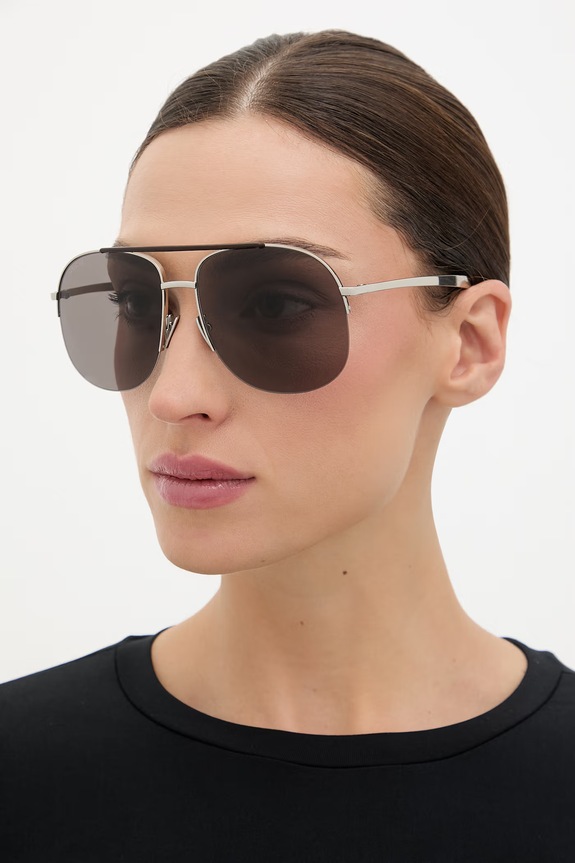 Gucci okulary przeciwsłoneczne damskie srebrny GG2165S