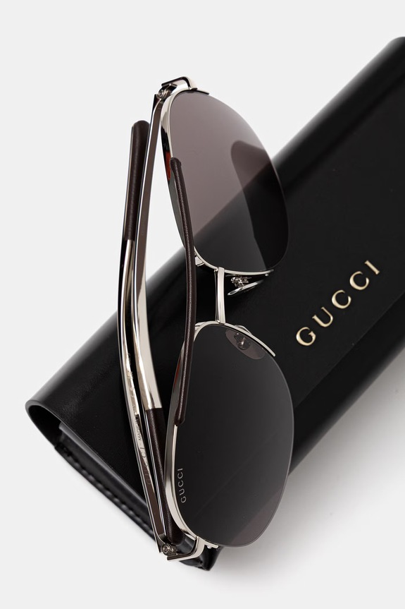 Gucci okulary przeciwsłoneczne damskie srebrny GG2165S