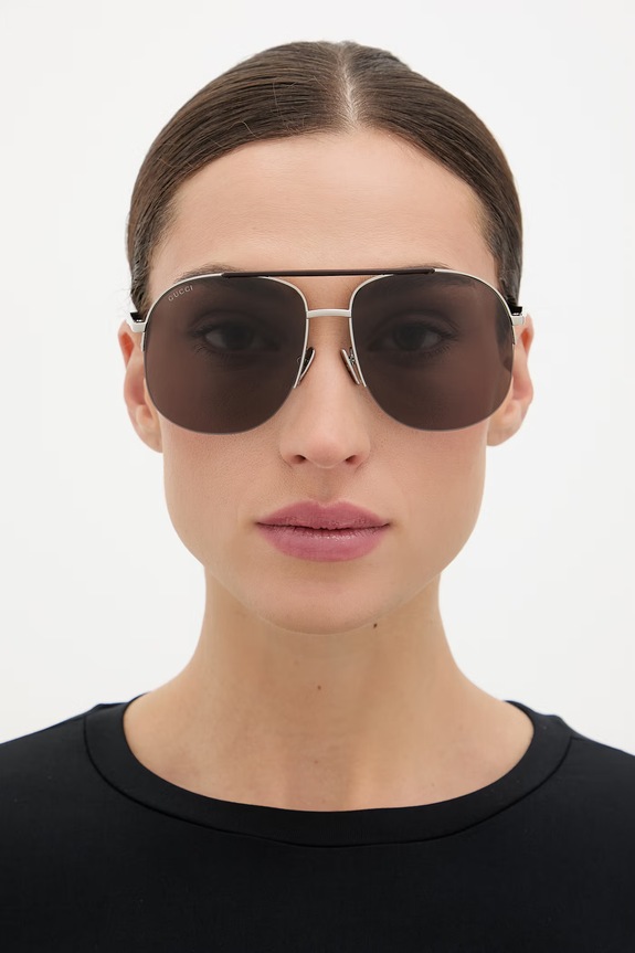 Gucci okulary przeciwsłoneczne damskie GG2165S srebrny