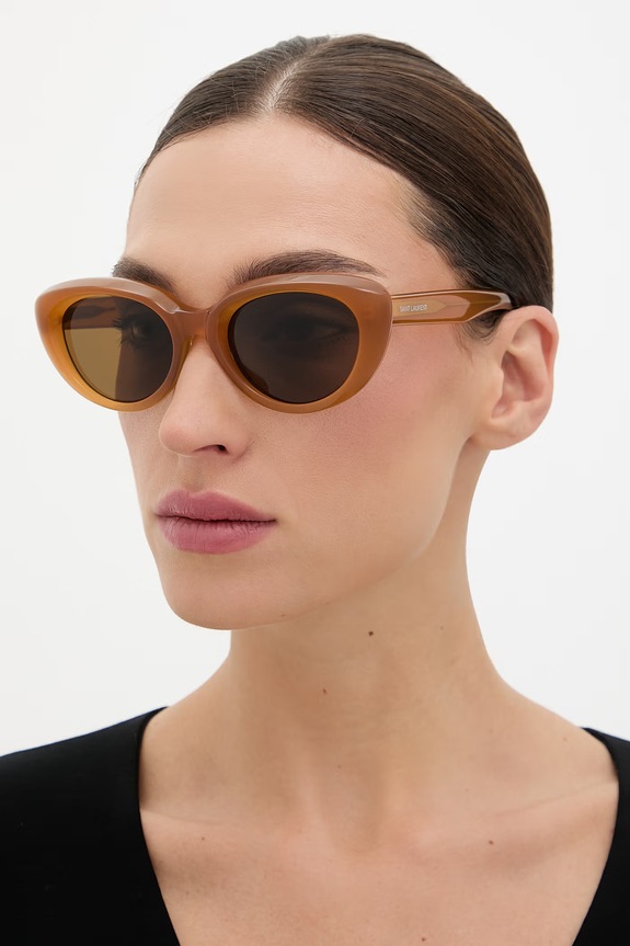 Saint Laurent okulary przeciwsłoneczne damskie brązowy SL.859