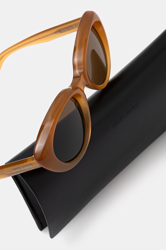 Saint Laurent okulary przeciwsłoneczne damskie brązowy SL.859