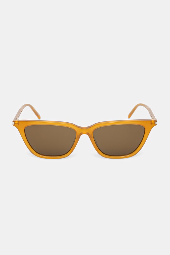 Akcesoria Saint Laurent okulary przeciwsłoneczne wayfarer damskie SL.889.SULPICE.THIN brązowy