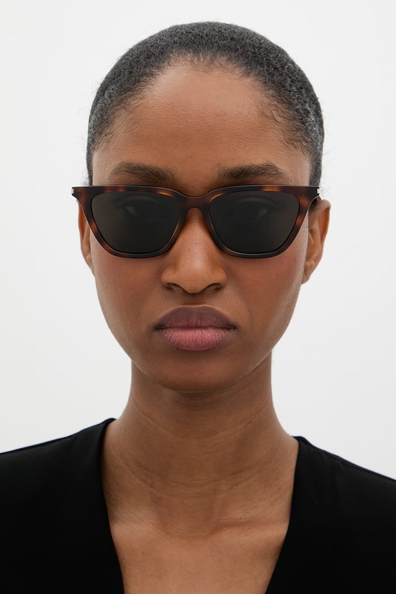 Saint Laurent okulary przeciwsłoneczne wayfarer damskie SL.889.SULPICE.THIN brązowy